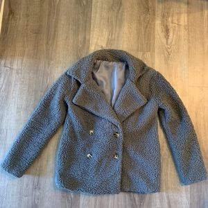Small fuzzy fleece teddy coat